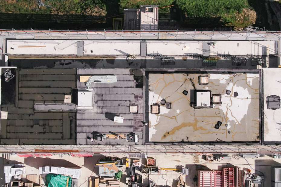 Drone photograph construction project