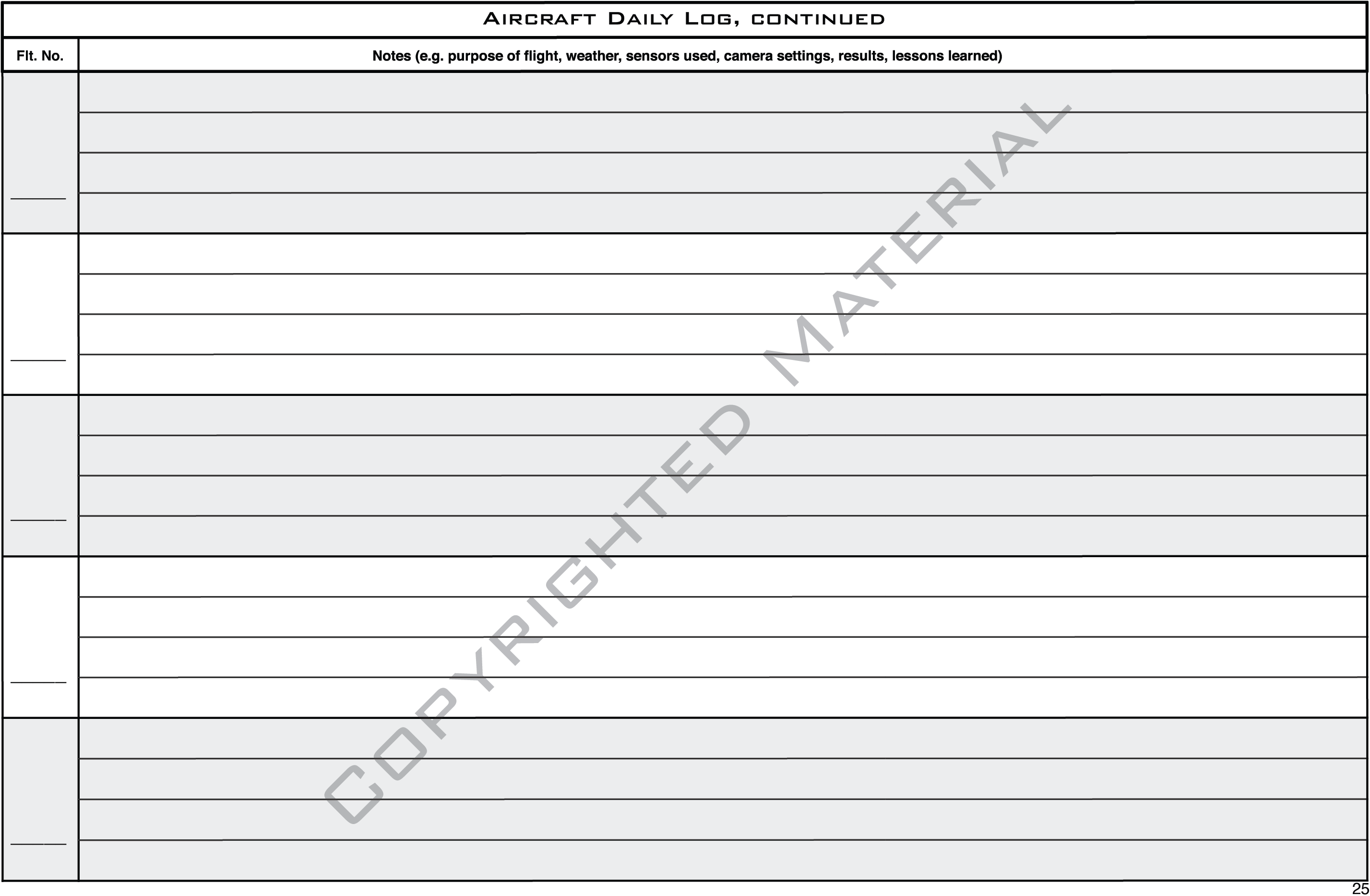 UAV Aircraft Log Pro Data2