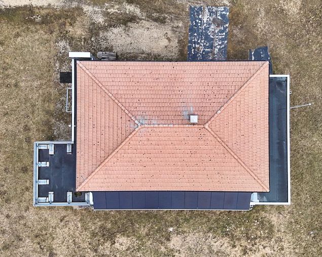 Magglingen skihouse drone nadir view